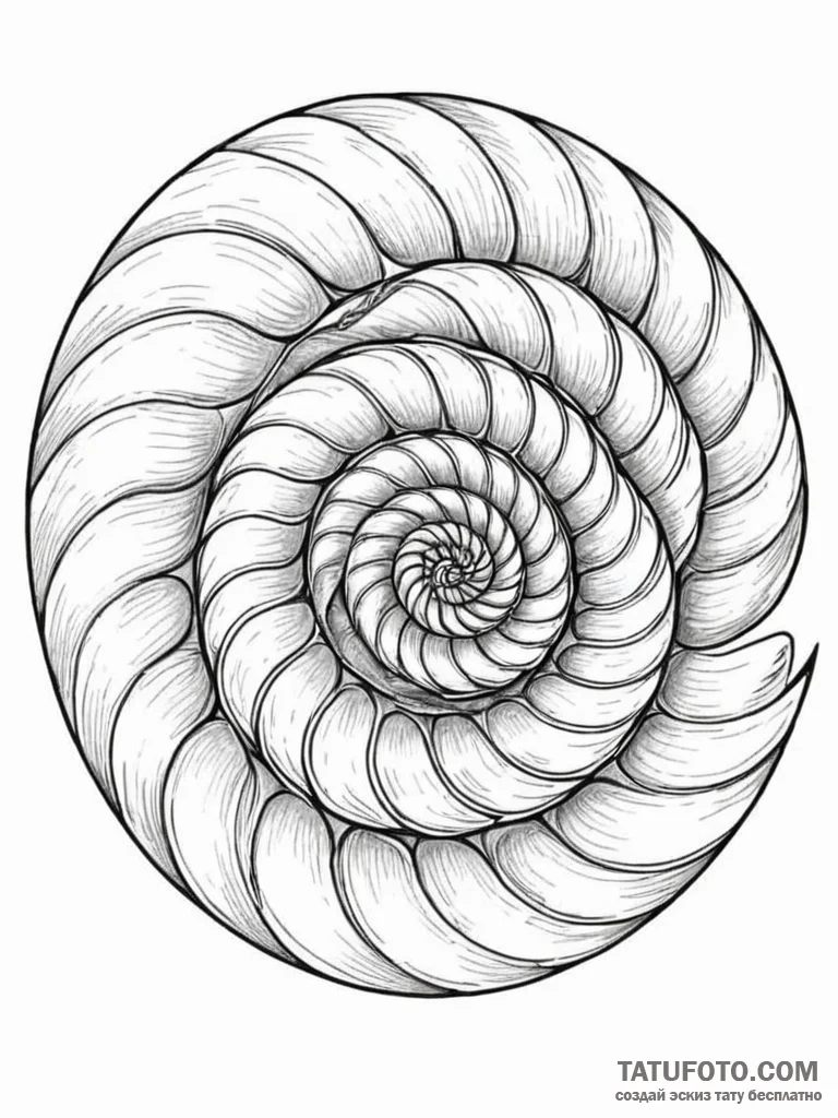 Golden ratio (fibonacci spiral) applied to a... - эскиз тату (№1751674036_0, 05.07.2025 00:07) — Tatufoto.com