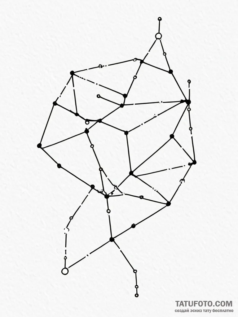 Constellation map (specific one like orion) - эскиз тату (№1751674637_0, 05.07.2025 00:17) — Tatufoto.com
