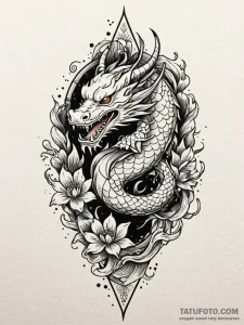 Dagger circling obsidian crown, tattoo drawin... - эскиз тату (№1751675234_0, 05.07.2025 00:27) — Tatufoto.com