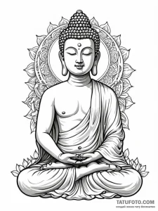 Buddha - эскиз тату (№1751675914_0, 05.07.2025 00:38) — Tatufoto.com