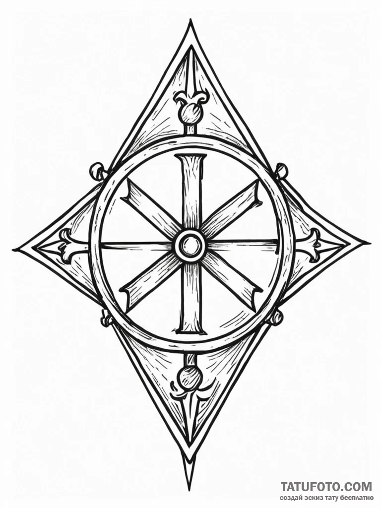 'x marks the spot' from a treasure map, tatto... - эскиз тату (№1751677020_0, 05.07.2025 00:57) — Tatufoto.com