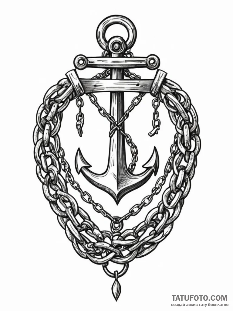Graven relic bound in chains, tattoo line art... - эскиз тату (№1751677274_0, 05.07.2025 01:01) — Tatufoto.com