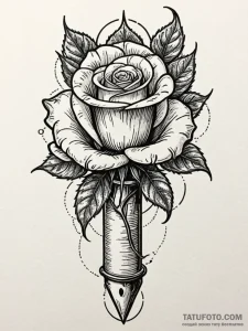 Iron gauntlet clutching rose, artistic tattoo... - эскиз тату (№1751677444_0, 05.07.2025 01:04) — Tatufoto.com
