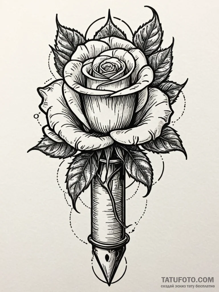 Iron gauntlet clutching rose, artistic tattoo... - эскиз тату (№1751677444_0, 05.07.2025 01:04) — Tatufoto.com