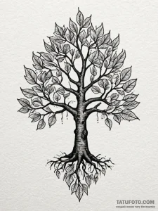 Fig tree, symbolizing prosperity and abundanc... - эскиз тату (№1751677781_0, 05.07.2025 01:09) — Tatufoto.com