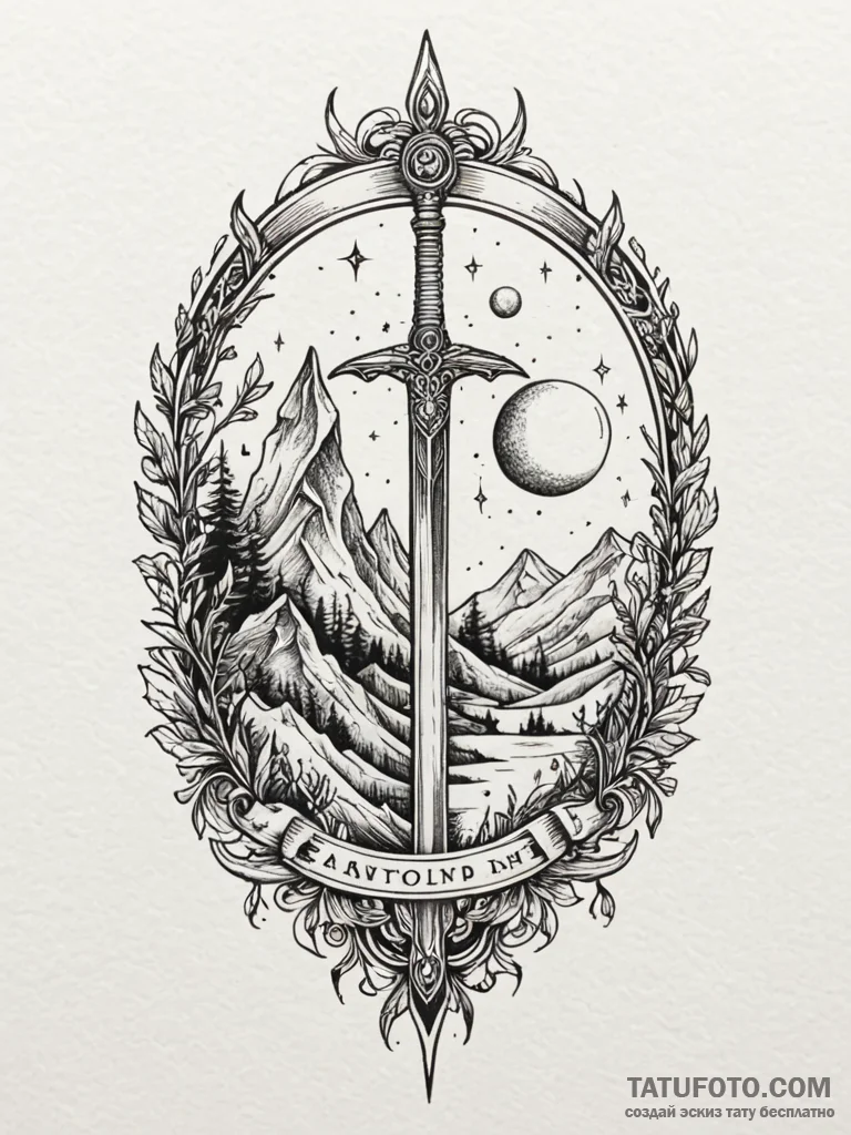 Kingр р†р вђљрівђћсћs blade beneath crimson m... - эскиз тату (№1751678820_0, 05.07.2025 01:27) — Tatufoto.com