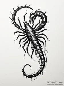Scorpion tail dripping spectral venom, ink il... - эскиз тату (№1751679077_0, 05.07.2025 01:31) — Tatufoto.com