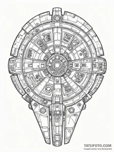 The millennium falcon blueprint - эскиз тату (№1751680099_0, 05.07.2025 01:48) — Tatufoto.com