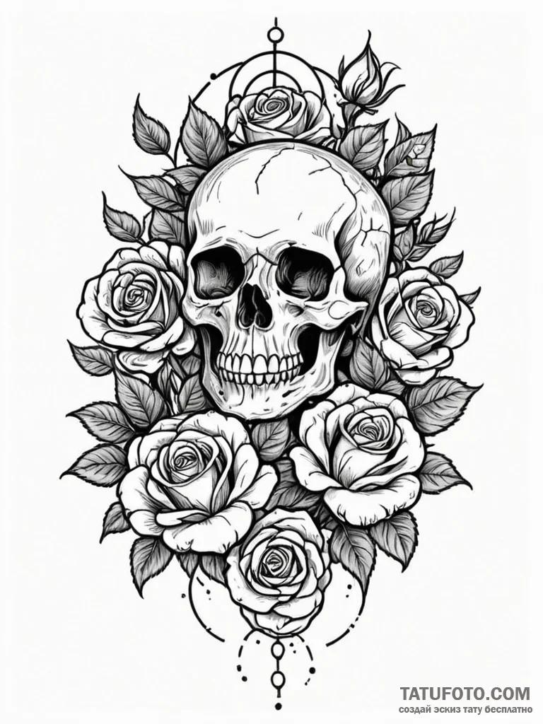Night roots beneath celestial bloom, ink illu... - эскиз тату (№1751680774_0, 05.07.2025 01:59) — Tatufoto.com