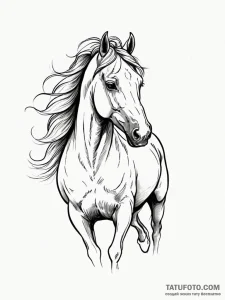 Horse - эскиз тату (№1751681198_0, 05.07.2025 02:06) — Tatufoto.com
