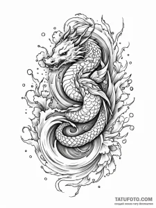 A, artistic tattoo sketch, stylized interpret... - эскиз тату (№1751681954_0, 05.07.2025 02:19) — Tatufoto.com