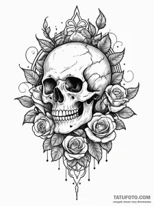 Bioluminescent fungi, tattoo drawing outline,... - эскиз тату (№1751682208_0, 05.07.2025 02:23) — Tatufoto.com