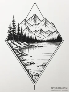 Landscape of a cherished place (a mountain, a... - эскиз тату (№1751683330_0, 05.07.2025 02:42) — Tatufoto.com