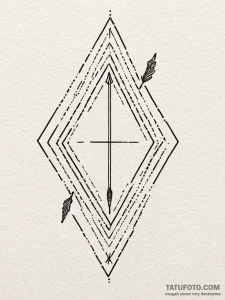 Arrow, solitary and straight, signifying focu... - эскиз тату (№1751684693_0, 05.07.2025 03:04) — Tatufoto.com