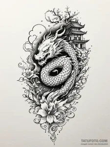 Apocalyptic tree growing through buildings, t... - эскиз тату (№1751685210_0, 05.07.2025 03:13) — Tatufoto.com