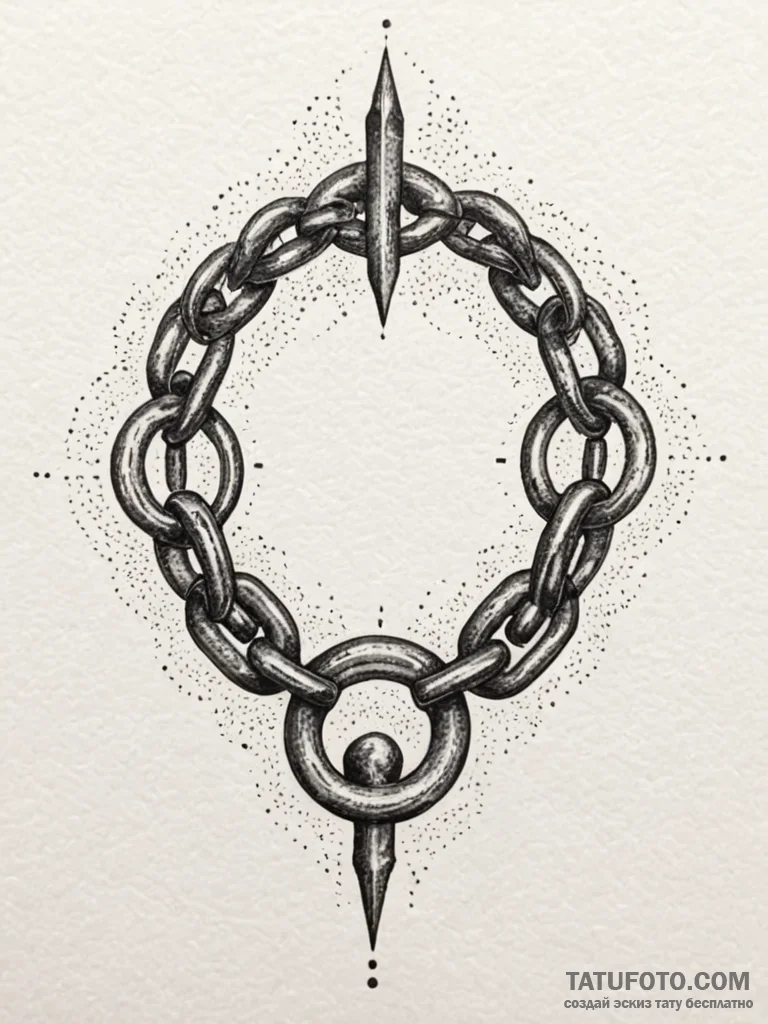 A detailed broken chain, freedom,, tattoo fla... - эскиз тату (№1751685563_0, 05.07.2025 03:19) — Tatufoto.com