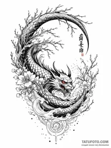 Night owl beneath spectral arch, ink illustra... - эскиз тату (№1751686588_0, 05.07.2025 03:36) — Tatufoto.com