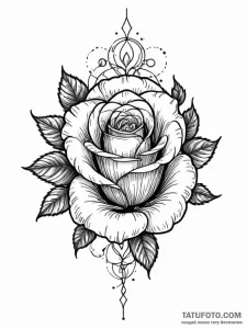 Rose crown devouring celestial light, tattoo... - эскиз тату (№1751687694_0, 05.07.2025 03:54) — Tatufoto.com