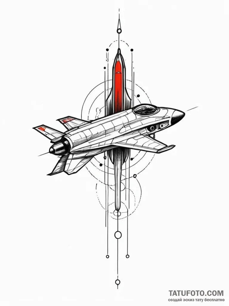 Spaceship blueprint, tattoo drawing outline,... - эскиз тату (№1751688117_0, 05.07.2025 04:01) — Tatufoto.com
