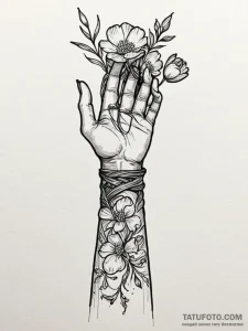 Gauntlet of a knightess, holding a single, fr... - эскиз тату (№1751692629_0, 05.07.2025 05:17) — Tatufoto.com