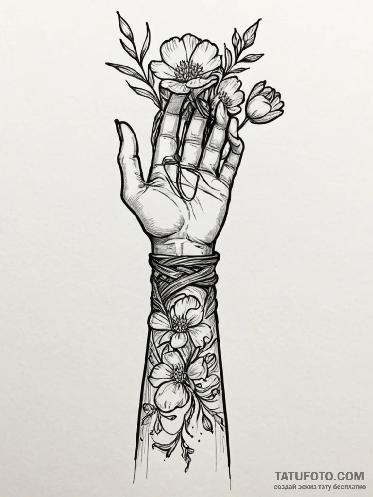 Gauntlet of a knightess, holding a single, fr... - эскиз тату (№1751692629_0, 05.07.2025 05:17) — Tatufoto.com