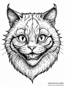 Cheshire cat, tattoo flash sheet design, prof... - эскиз тату (№1751692971_0, 05.07.2025 05:22) — Tatufoto.com