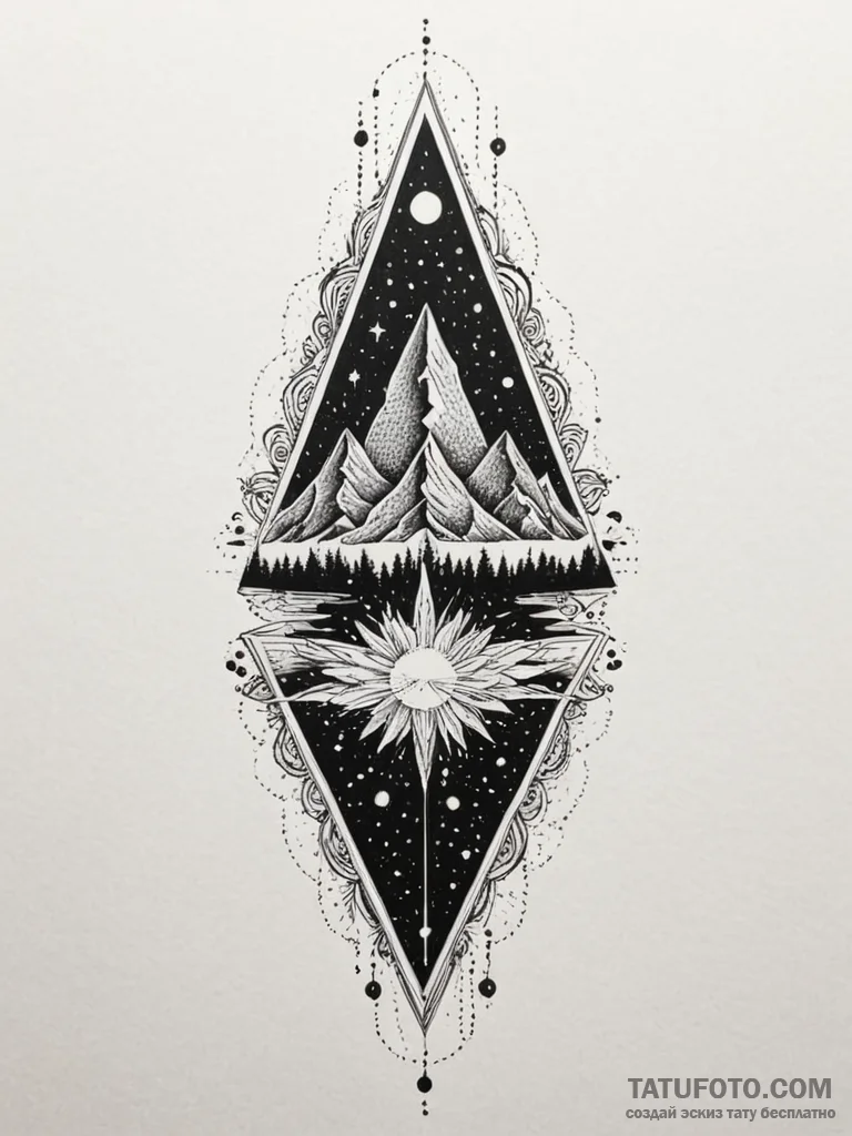 Floating data monolith, concept art for tatto... - эскиз тату (№1751693590_0, 05.07.2025 05:33) — Tatufoto.com