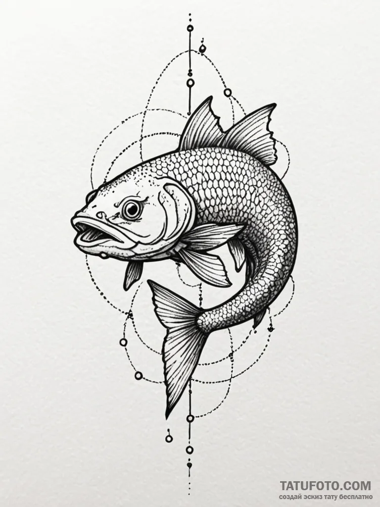 Catfish, tattoo sketch design, black and whit... - эскиз тату (№1751695467_0, 05.07.2025 06:04) — Tatufoto.com
