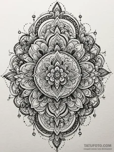 Square, ink illustration for tattoo, masterpi... - эскиз тату (№1751696010_0, 05.07.2025 06:13) — Tatufoto.com
