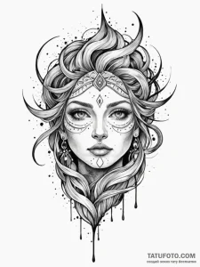Perun, tattoo line art, moderately detailed,... - эскиз тату (№1751696098_0, 05.07.2025 06:14) — Tatufoto.com
