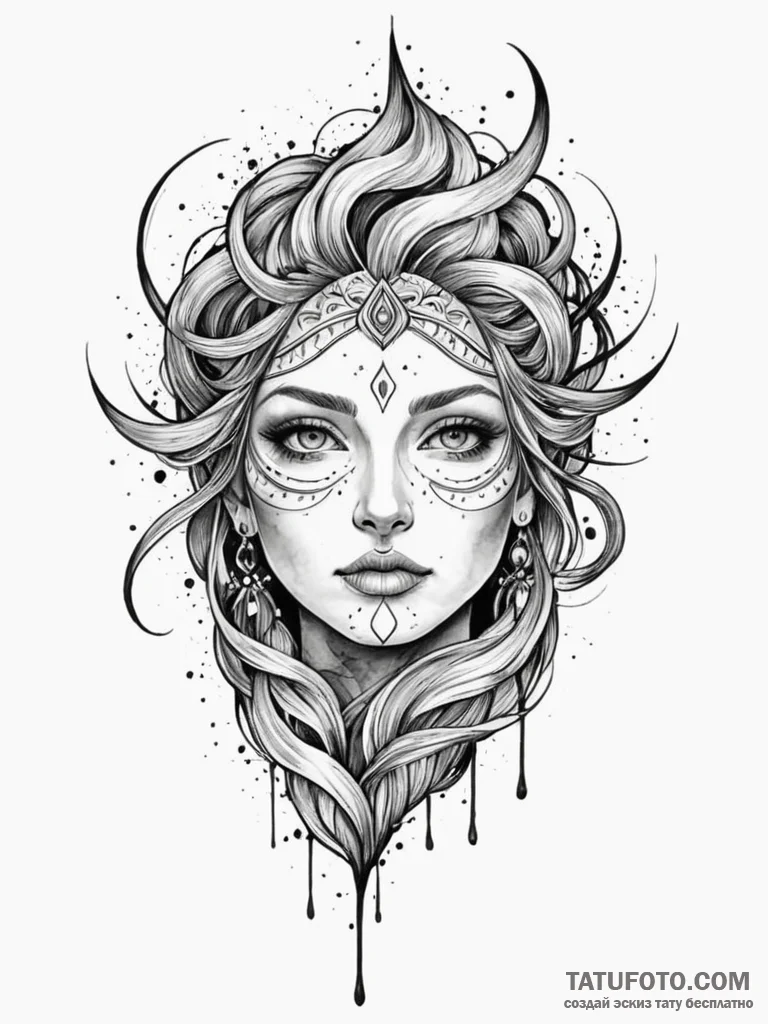 Perun, tattoo line art, moderately detailed,... - эскиз тату (№1751696098_0, 05.07.2025 06:14) — Tatufoto.com