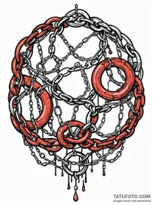 Arcane chains forming circle, ink illustratio... - эскиз тату (№1751696443_0, 05.07.2025 06:20) — Tatufoto.com