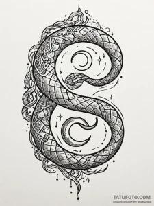 Moon serpent through spectral rift, tattoo li... - эскиз тату (№1751697556_0, 05.07.2025 06:39) — Tatufoto.com