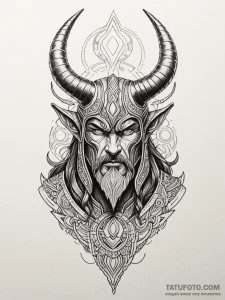 Heimdall, guardian of the bifrost, with his h... - эскиз тату (№1751698070_0, 05.07.2025 06:47) — Tatufoto.com