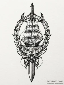Knife forged from obsidian, tattoo sketch des... - эскиз тату (№1751699192_0, 05.07.2025 07:06) — Tatufoto.com