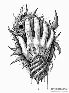 Talon clutching shattered relic, artistic tat... - эскиз тату (№1751699278_0, 05.07.2025 07:07) — Tatufoto.com