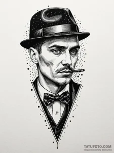 The peaky blinders' razor blade cap, artistic... - эскиз тату (№1751699624_0, 05.07.2025 07:13) — Tatufoto.com