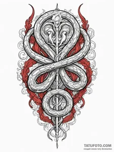 Bone serpent weaving through ribs, tattoo dra... - эскиз тату (№1751700313_0, 05.07.2025 07:25) — Tatufoto.com
