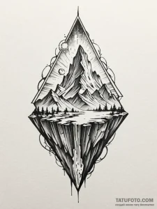 Glacial relic through shattered spire, tattoo... - эскиз тату (№1751701040_0, 05.07.2025 07:37) — Tatufoto.com