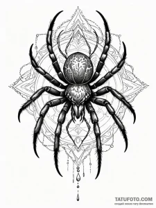 Tarantula, concept art for tattoo, soft whip... - эскиз тату (№1751701822_0, 05.07.2025 07:50) — Tatufoto.com