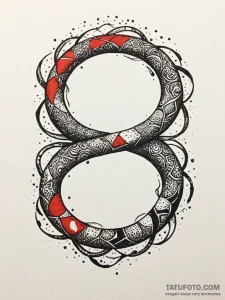 Ouroboros consuming its own tail, forming an... - эскиз тату (№1751702083_0, 05.07.2025 07:54) — Tatufoto.com