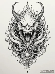 Haunted blade devouring celestial flame, arti... - эскиз тату (№1751703034_0, 05.07.2025 08:10) — Tatufoto.com