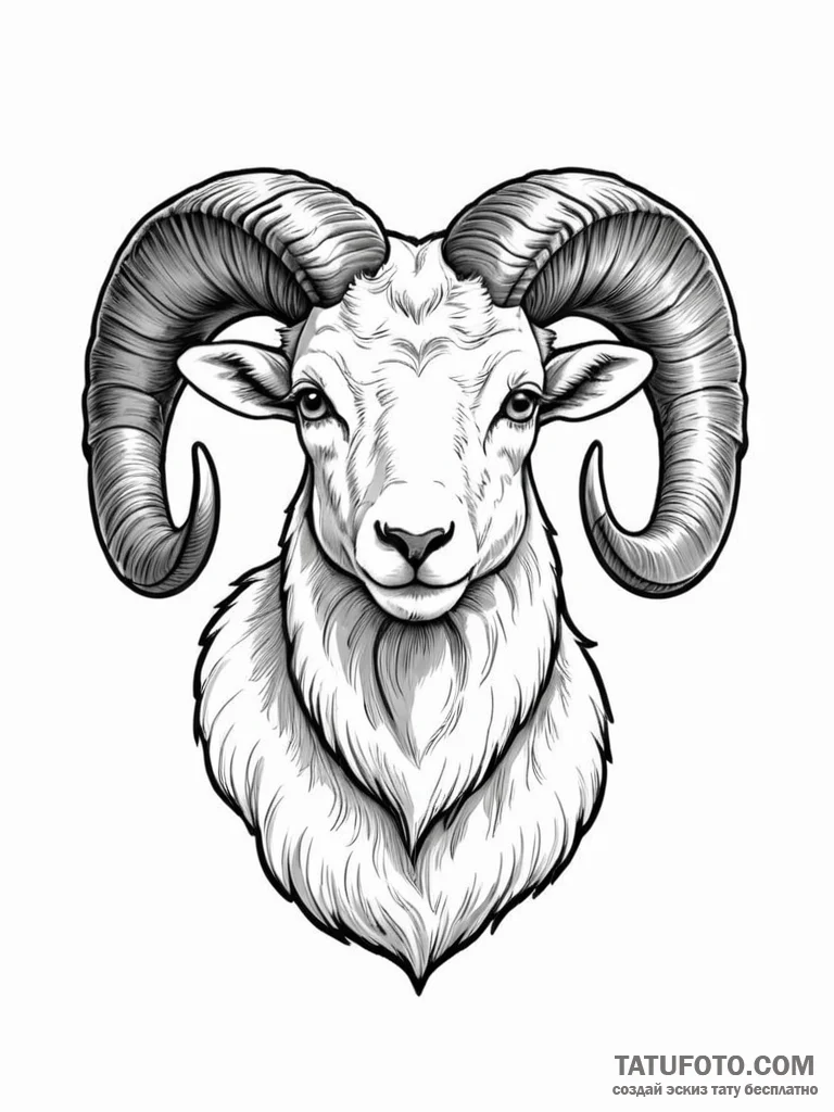 Ram - эскиз тату (№1751703629_0, 05.07.2025 08:20) — Tatufoto.com