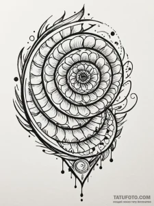 Spiral, tattoo line art, moderately detailed,... - эскиз тату (№1751703972_0, 05.07.2025 08:26) — Tatufoto.com