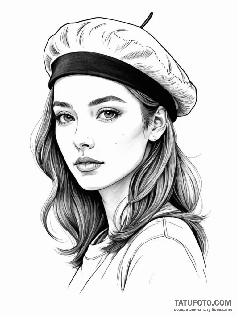 Beret - эскиз тату (№1751704312_0, 05.07.2025 08:31) — Tatufoto.com