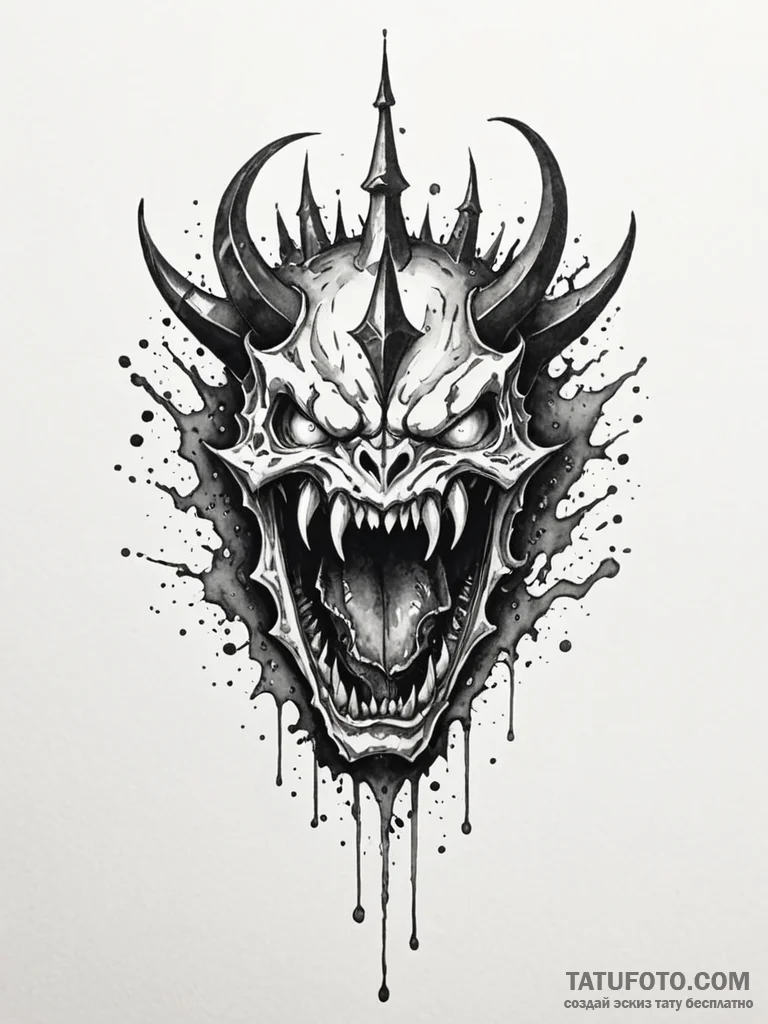 Xenolith crown devouring light, concept art f... - эскиз тату (№1751704396_0, 05.07.2025 08:33) — Tatufoto.com