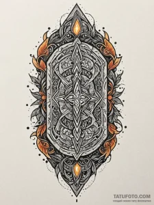 Runestone cracked and glowing, tattoo sketch... - эскиз тату (№1751705010_0, 05.07.2025 08:43) — Tatufoto.com