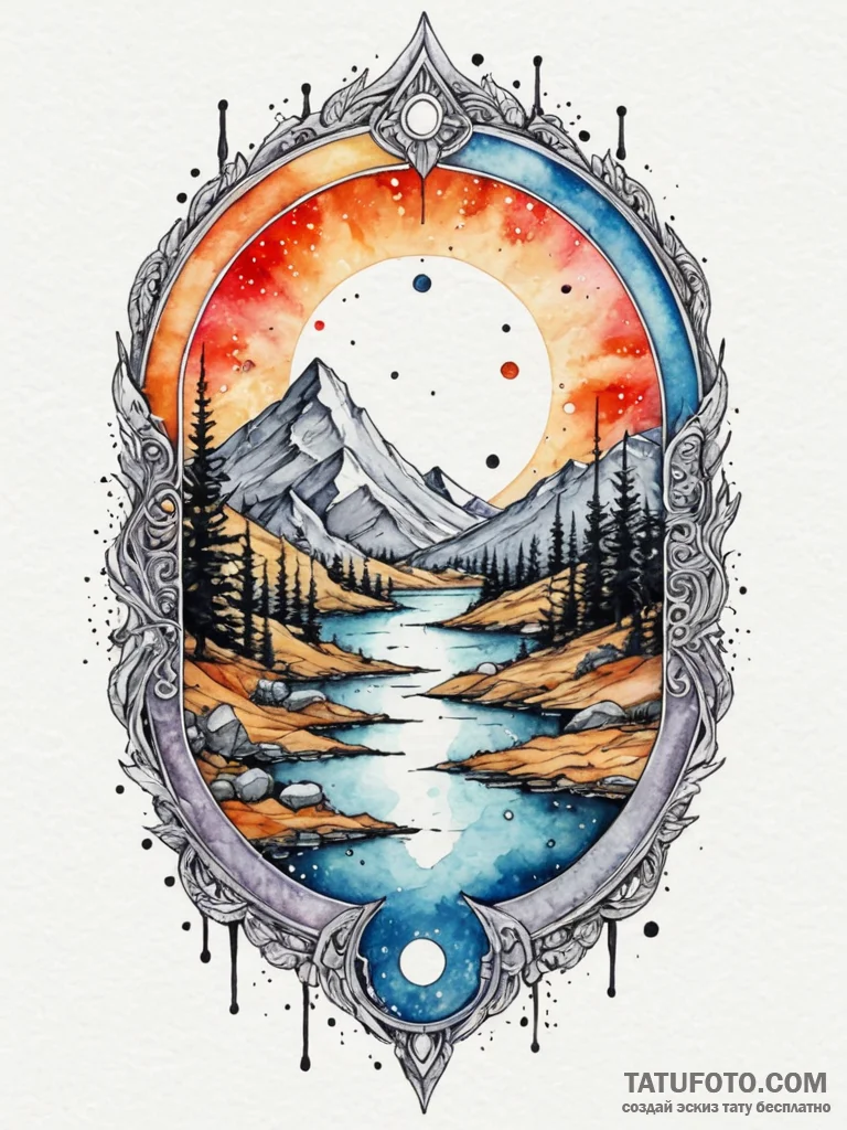 Oracle relic beneath celestial gate, concept... - эскиз тату (№1751705108_0, 05.07.2025 08:45) — Tatufoto.com