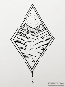 Shifting sands swallowing relic, tattoo drawi... - эскиз тату (№1751705193_0, 05.07.2025 08:46) — Tatufoto.com