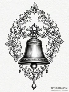 A classic bell on a collar, pet,, tattoo sket... - эскиз тату (№1751705531_0, 05.07.2025 08:52) — Tatufoto.com